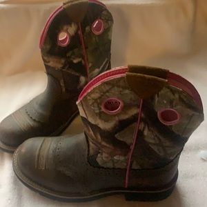 Ariat Fatbaby 10006854 Leather Camouflage Brown Western Boots Size 8B